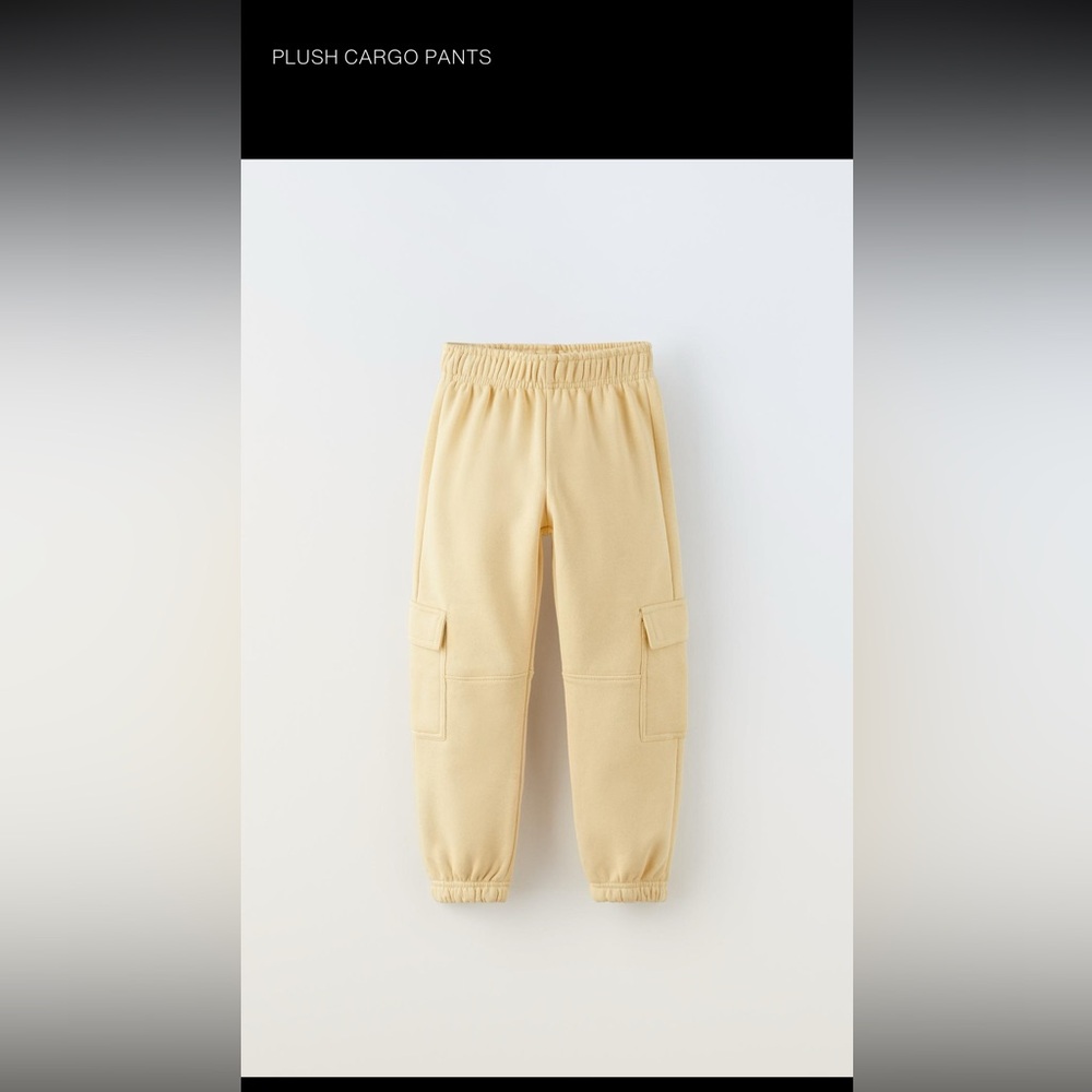 Zara Kids Girls Plush Cargo Pants Size 11-12 EUC